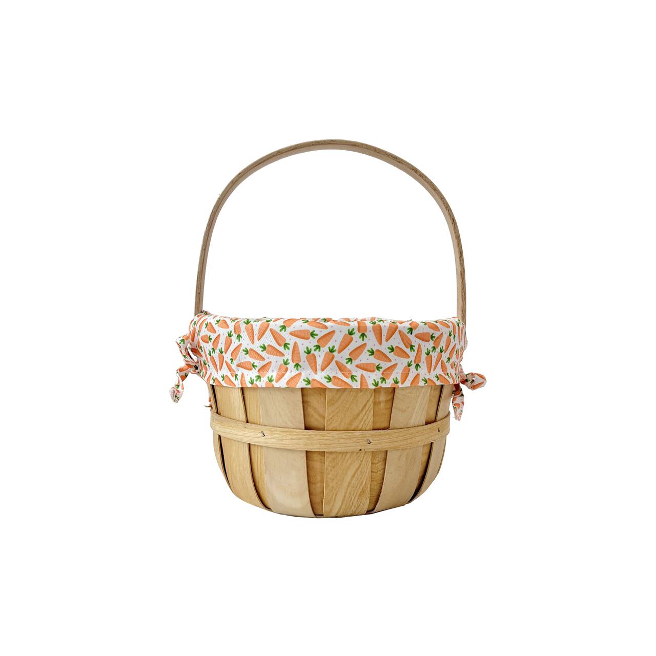 Carrot Fabric Lined Chipwood Easter Basket by Ashland®